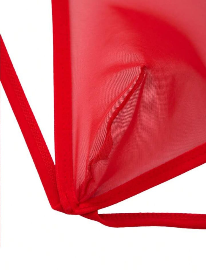 Men's Bow Mesh Thong Sexy Men Underwear